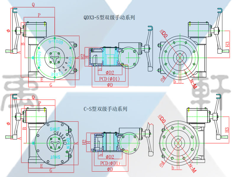 QDX3雙級蝸輪箱(圖1)